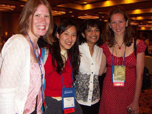 Nalini Singh With readers and bloggers, Kate, Alice & Ciara